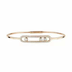 Messika Move Pave Thin 05032-PG Rose Gold Diamond Bracelet