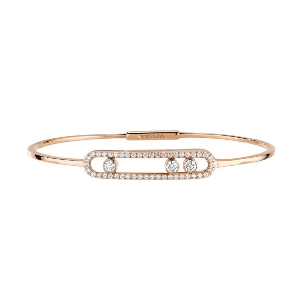 Messika Move Pave Thin 05032-PG Rose Gold Diamond Bracelet