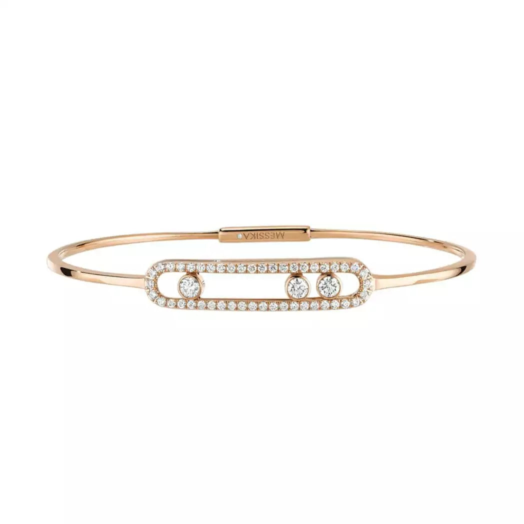 Messika Move Pave Thin 05032-PG Rose Gold Diamond Bracelet