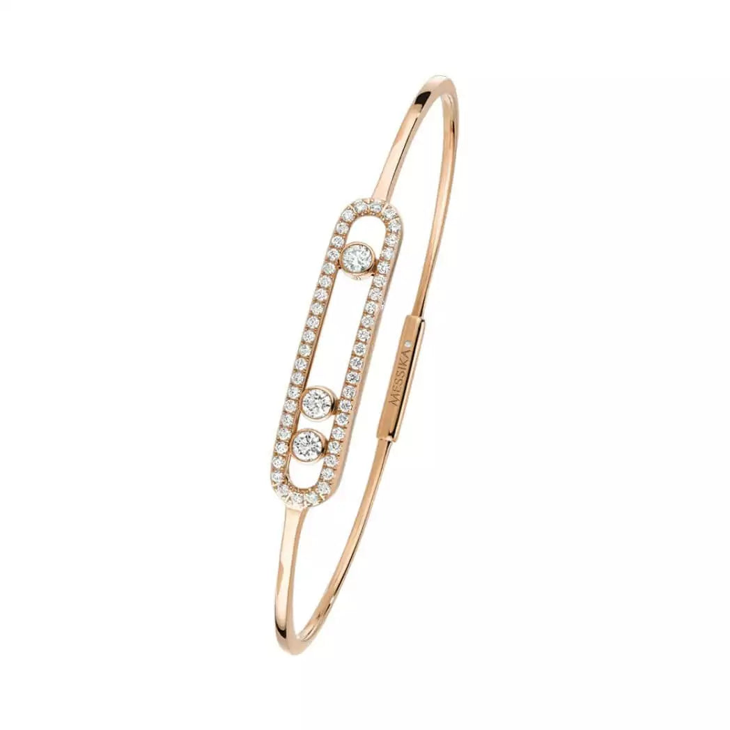 Messika Move Pave Thin 05032-PG Rose Gold Diamond Bracelet