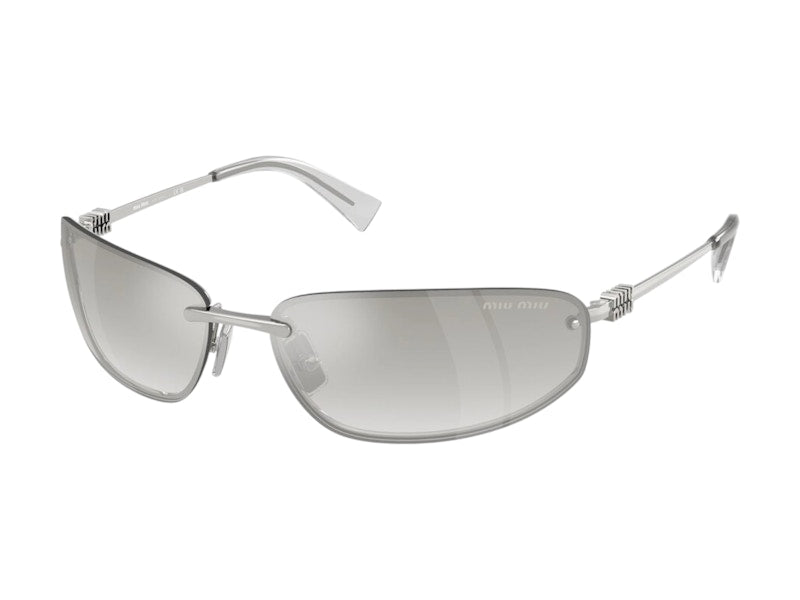 Miu Miu Women'S Logo Nocturne Sunglasses Clear Silver Gradient (0MU A50S 1BC8H1)