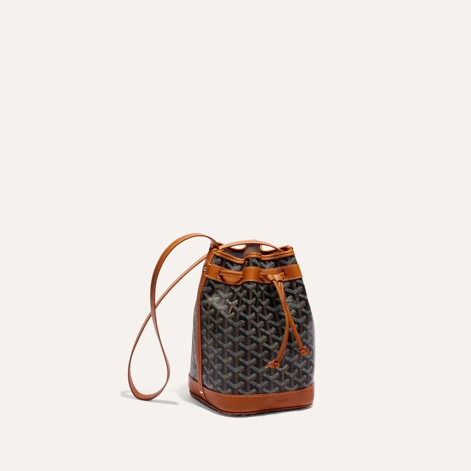 Petit Flot Bucket Bag (Black & Tan)