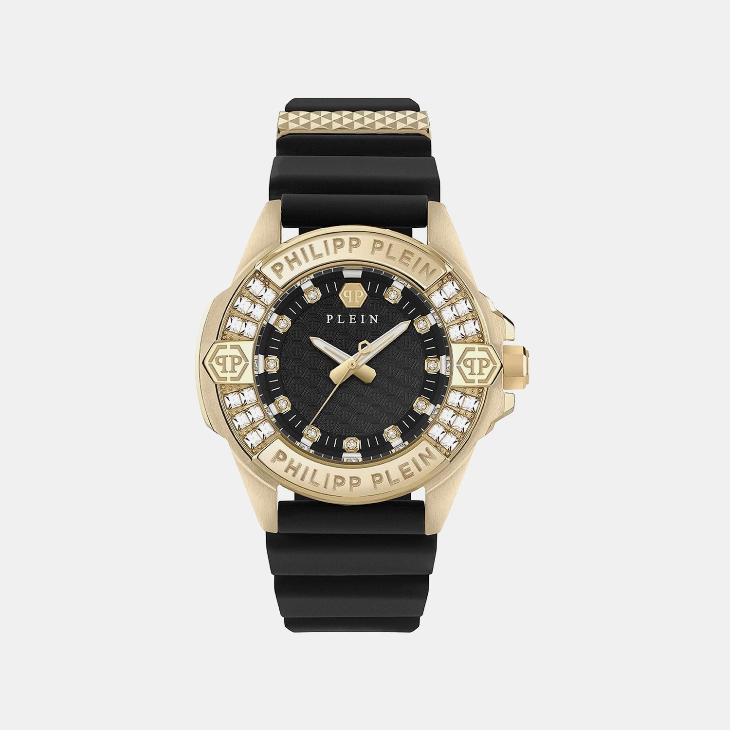 Philipp Plein Ofa-The Skull 38Mm Women Quartz Black Dial Analog Silicone Watch Pwofa0225