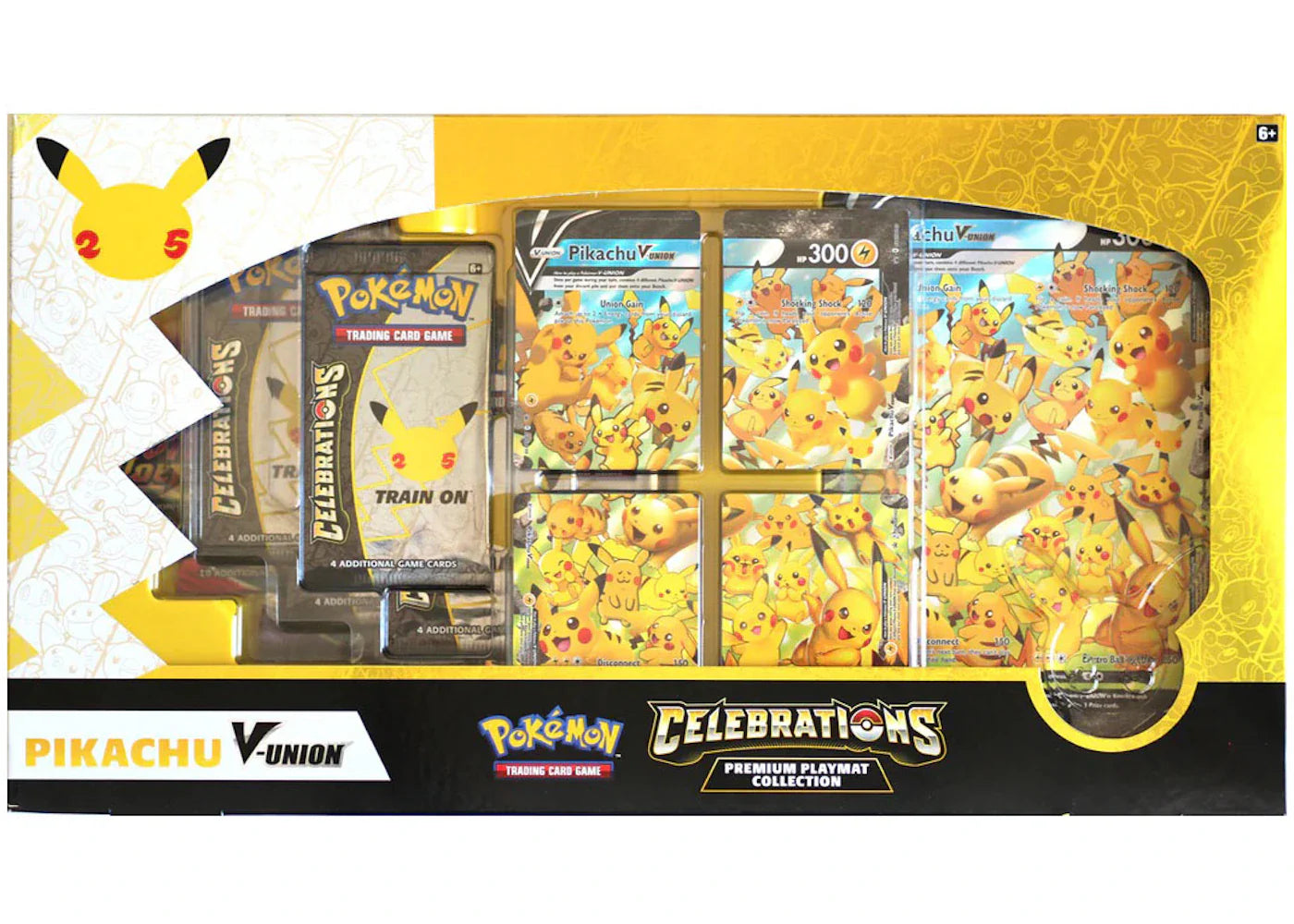Pokemon Tcg 25Th Anniversary Celebrations Pikachu V Union Premium Playmat Collection Box