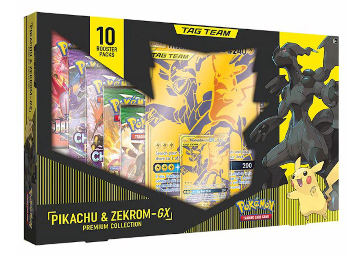 Pokemon Tcg Tag Team Gx Premium Collection Pikachu & Zekrom Box