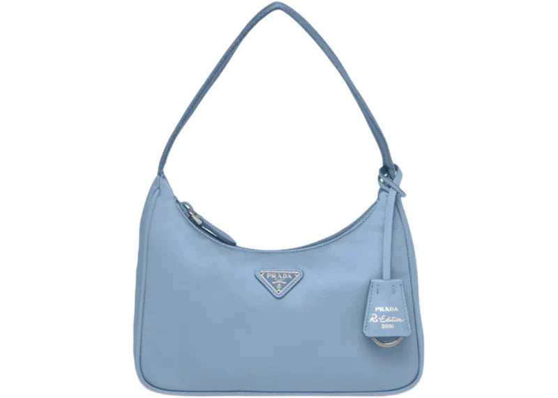 Prada Re-Edition 2000 Re-Nylon Mini Bag Celeste