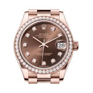 Rolex Datejust M278285RBR-0006 President Bracelet 31mm Everose Gold Dial Womens Watch