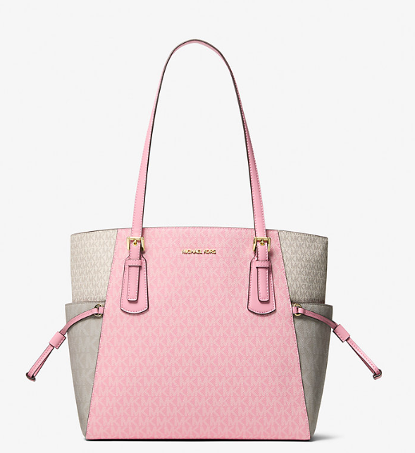Michael Kors Voyager Large Color-Block Signature Logo Tote Bag Crntion Mlti
