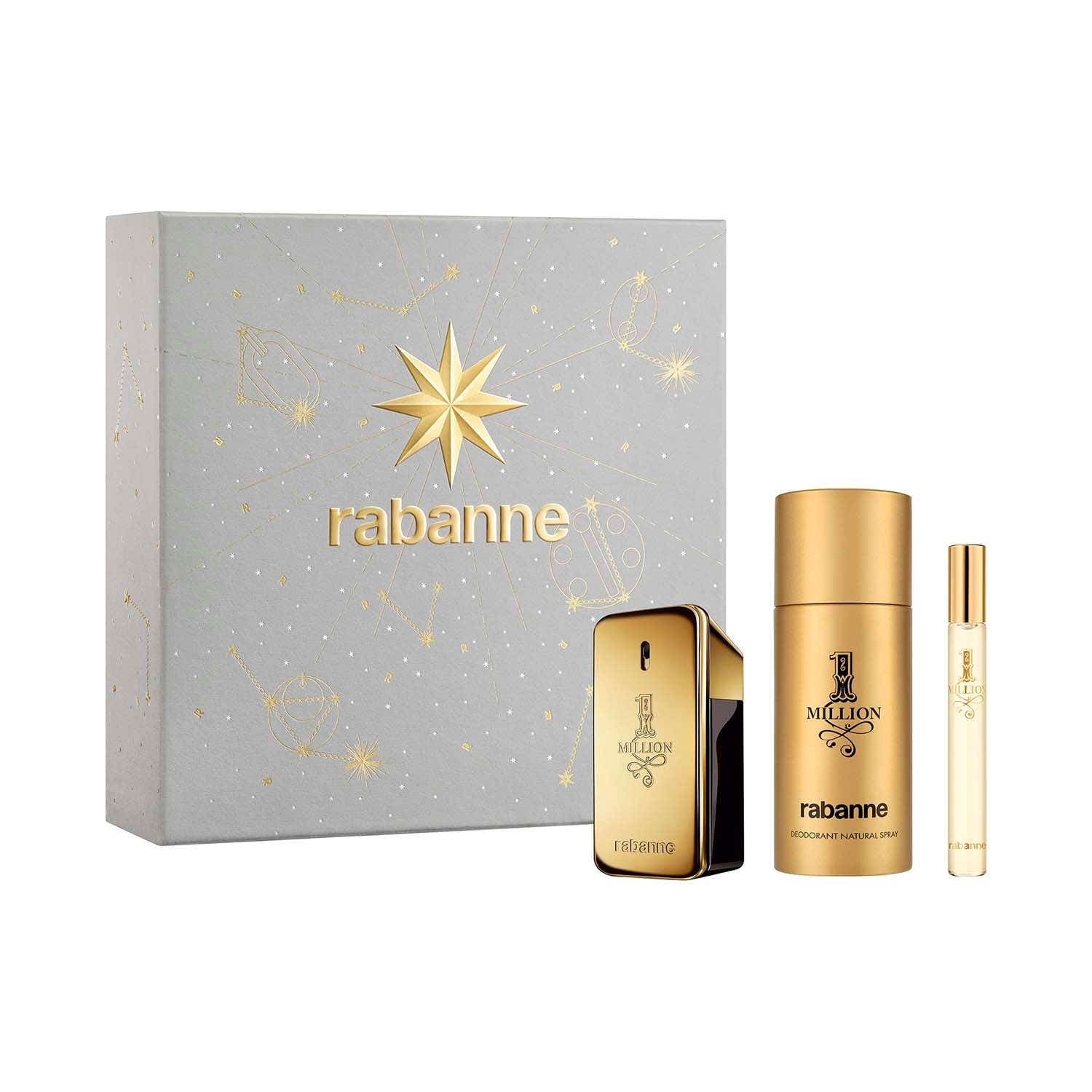 Rabanne 1 Million Eau De Toilette, Deodorant Spray and Travel Spray (3 pcs) - Rabanne