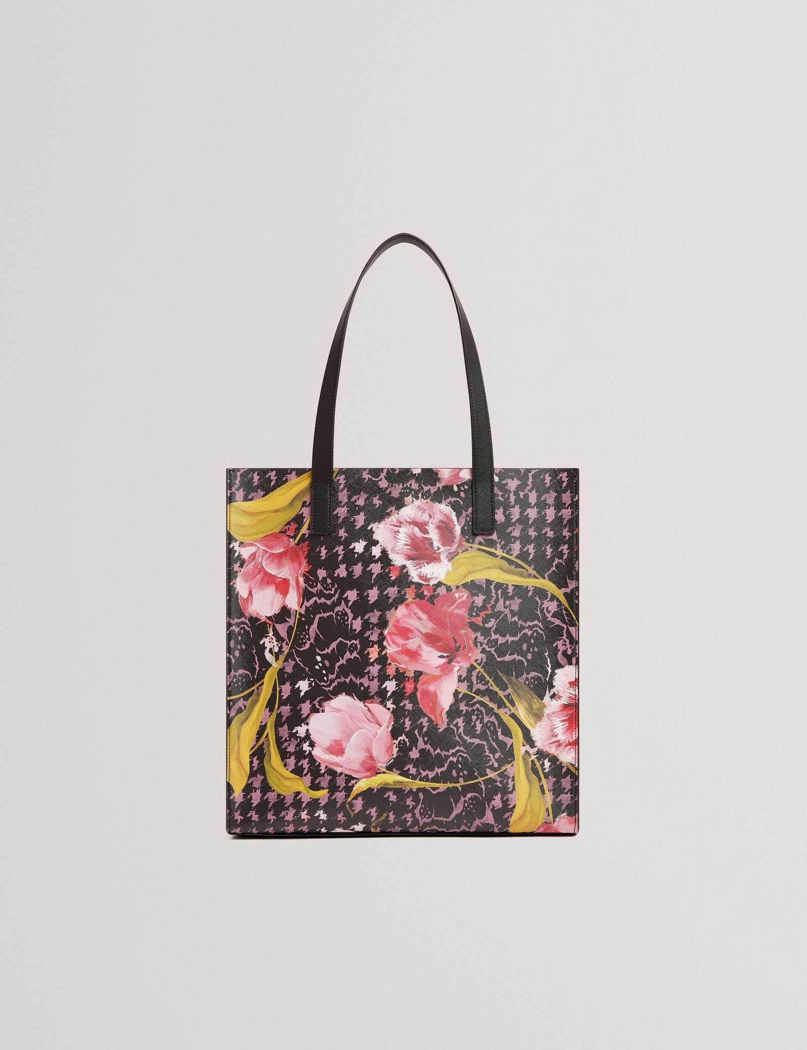 Ted Baker Tullsa Floral Check Print Large Icon Tote Bag Women's