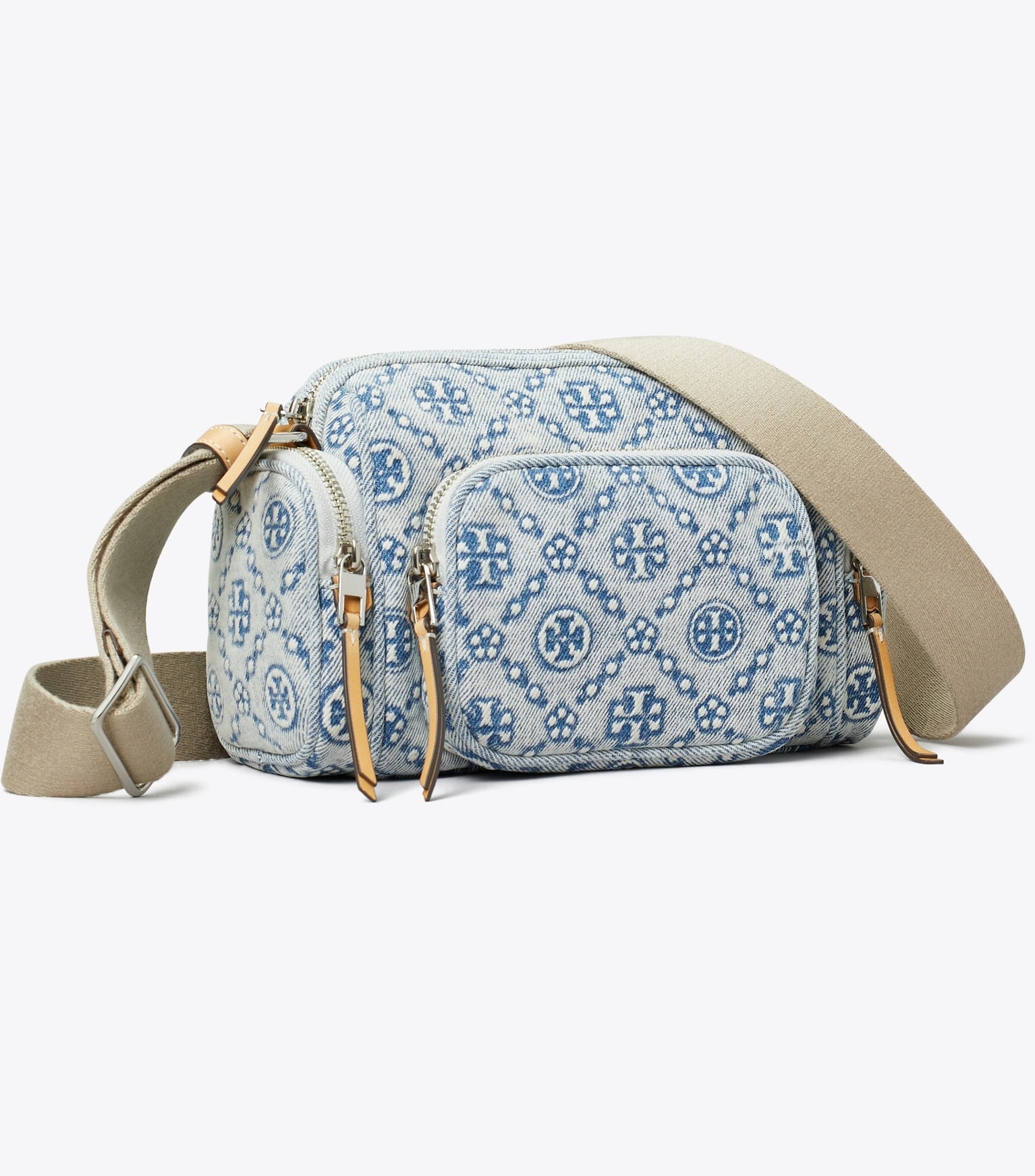 T Monogram Denim Pocket Crossbody