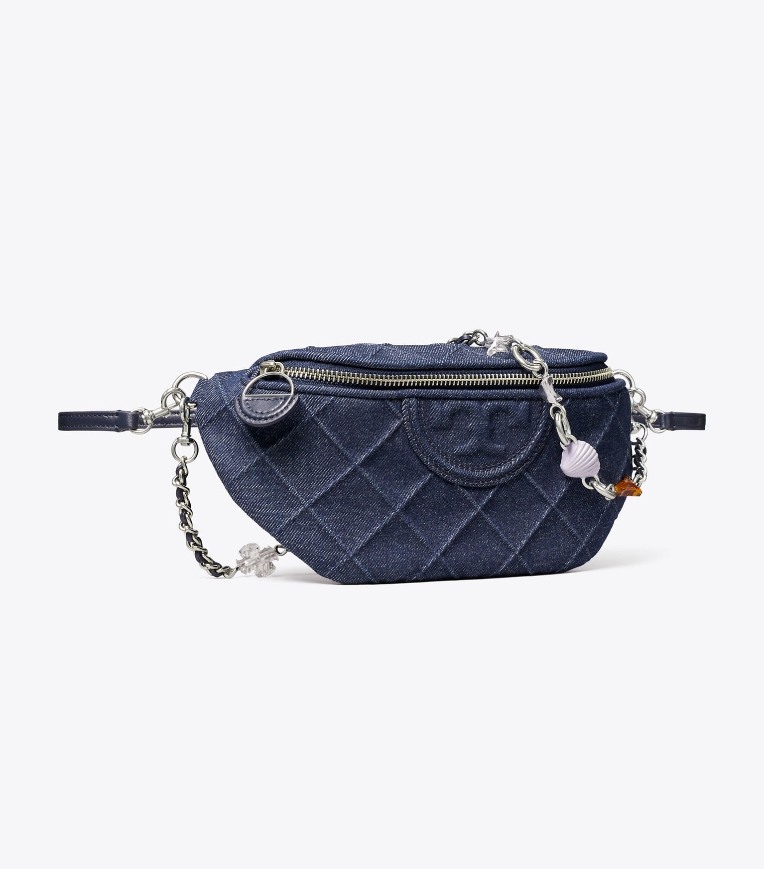 Fleming Denim Charm Belt Bag
