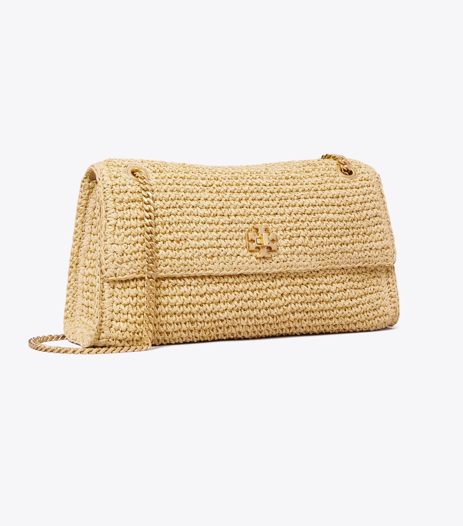 Kira Turnlock Woven Shoulder Bag