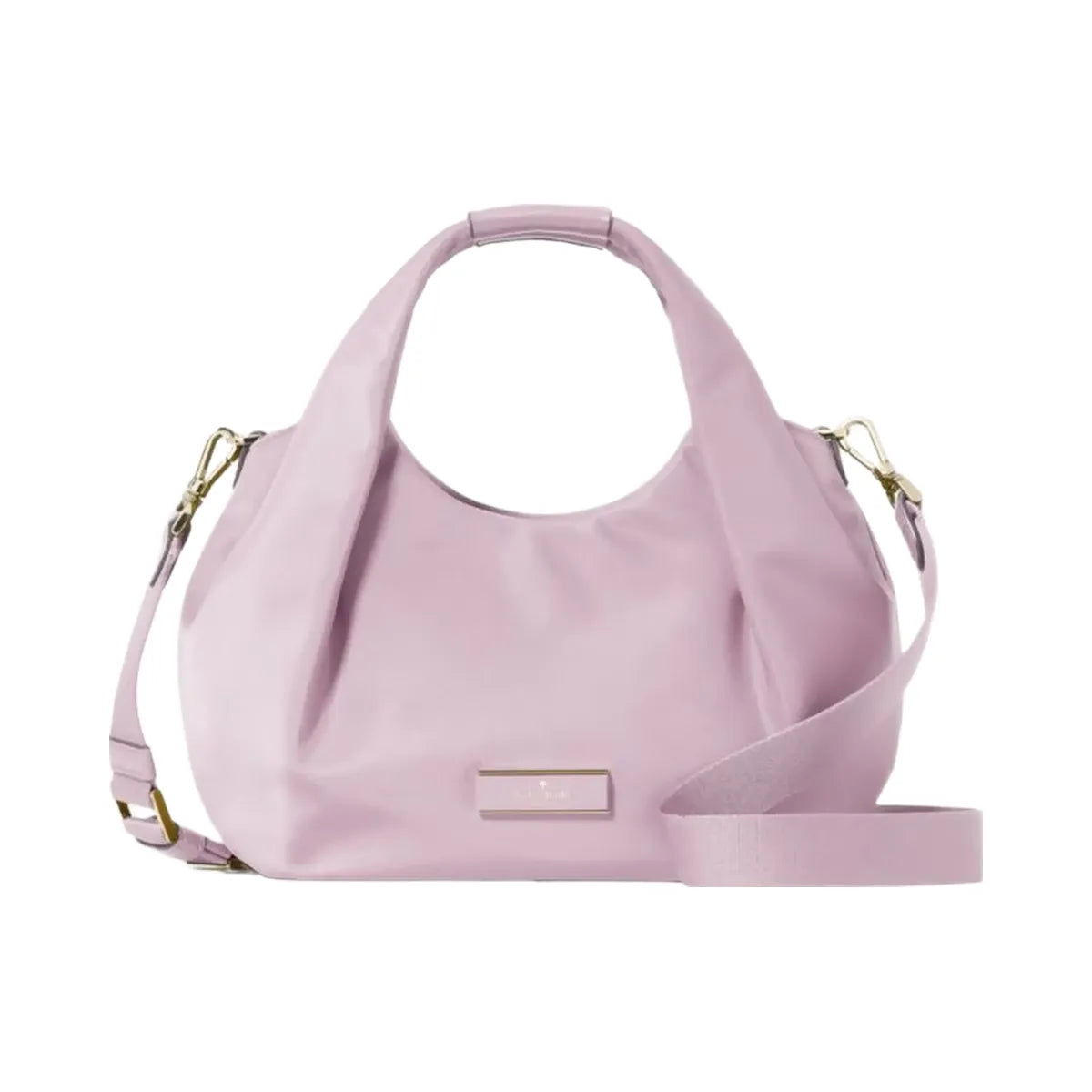 Kate Spade Carter Nylon Small Pleated Crossbody Lavender Smoke