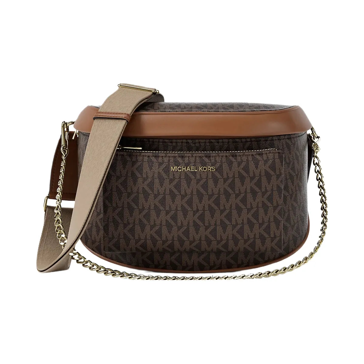 Michael Kors Slater Medium Signature Logo Sling Pack Brown