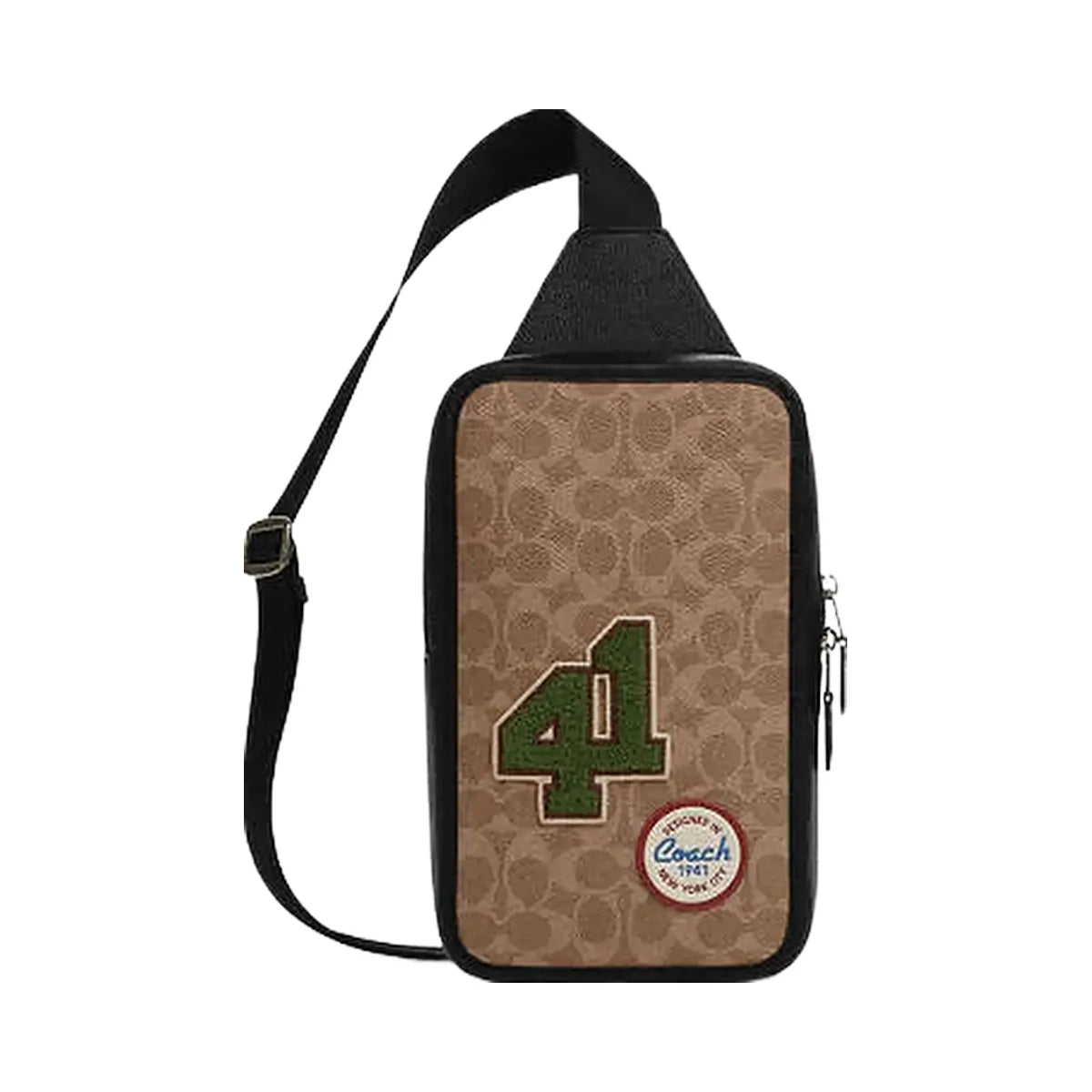 Coach Sullivan Pack In Signature Canvas With Patches Signature Canvas-Gunmetal-Tan Multi