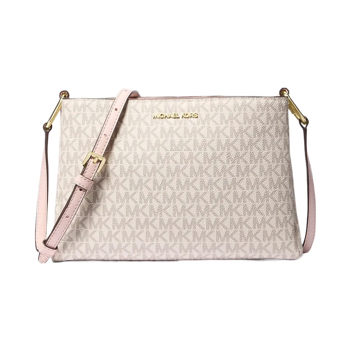 Michael Kors Trisha Medium Logo Crossbody Bag Pwd Blsh Mlt