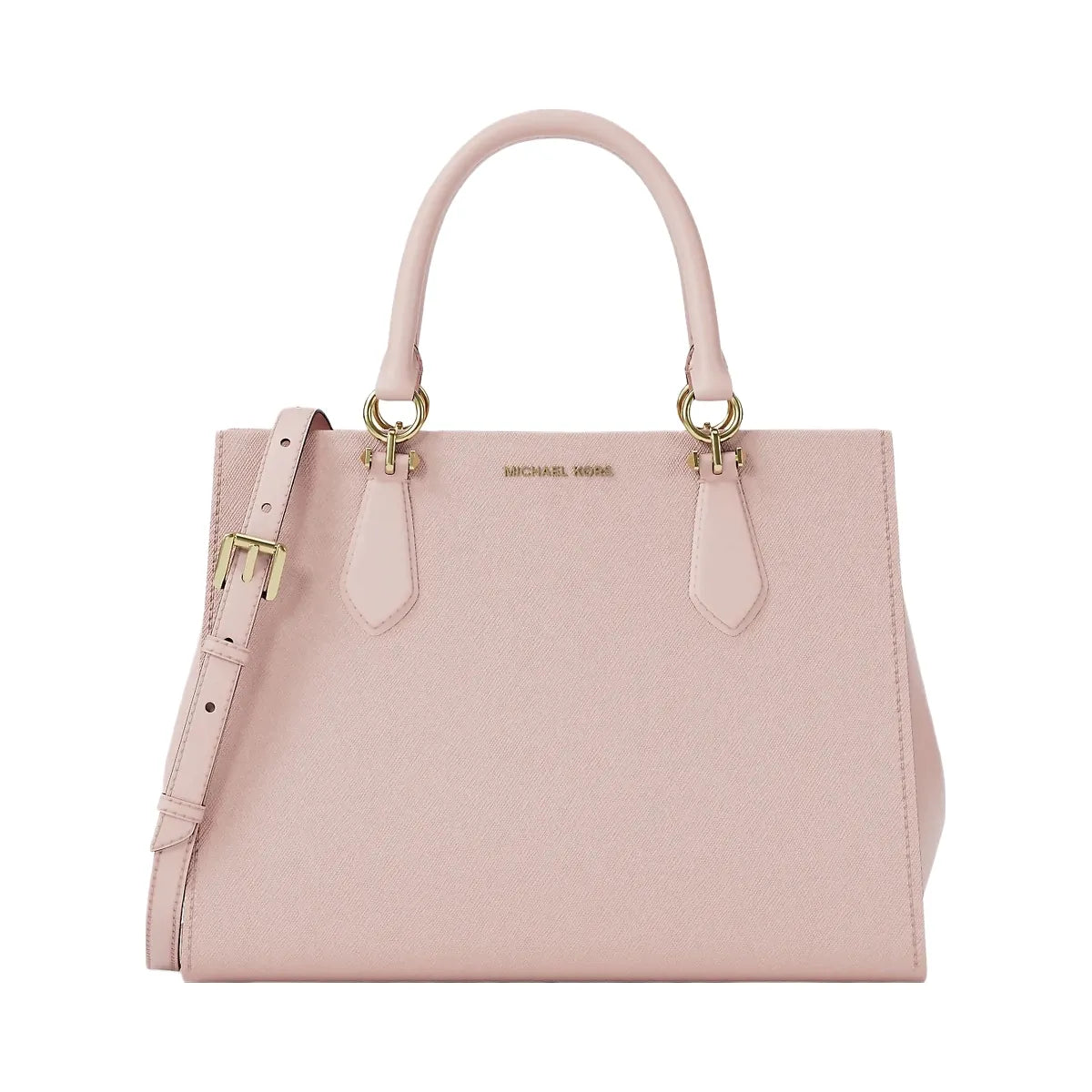 Michael Kors Marilyn Medium Saffiano Leather Satchel Powder Blush
