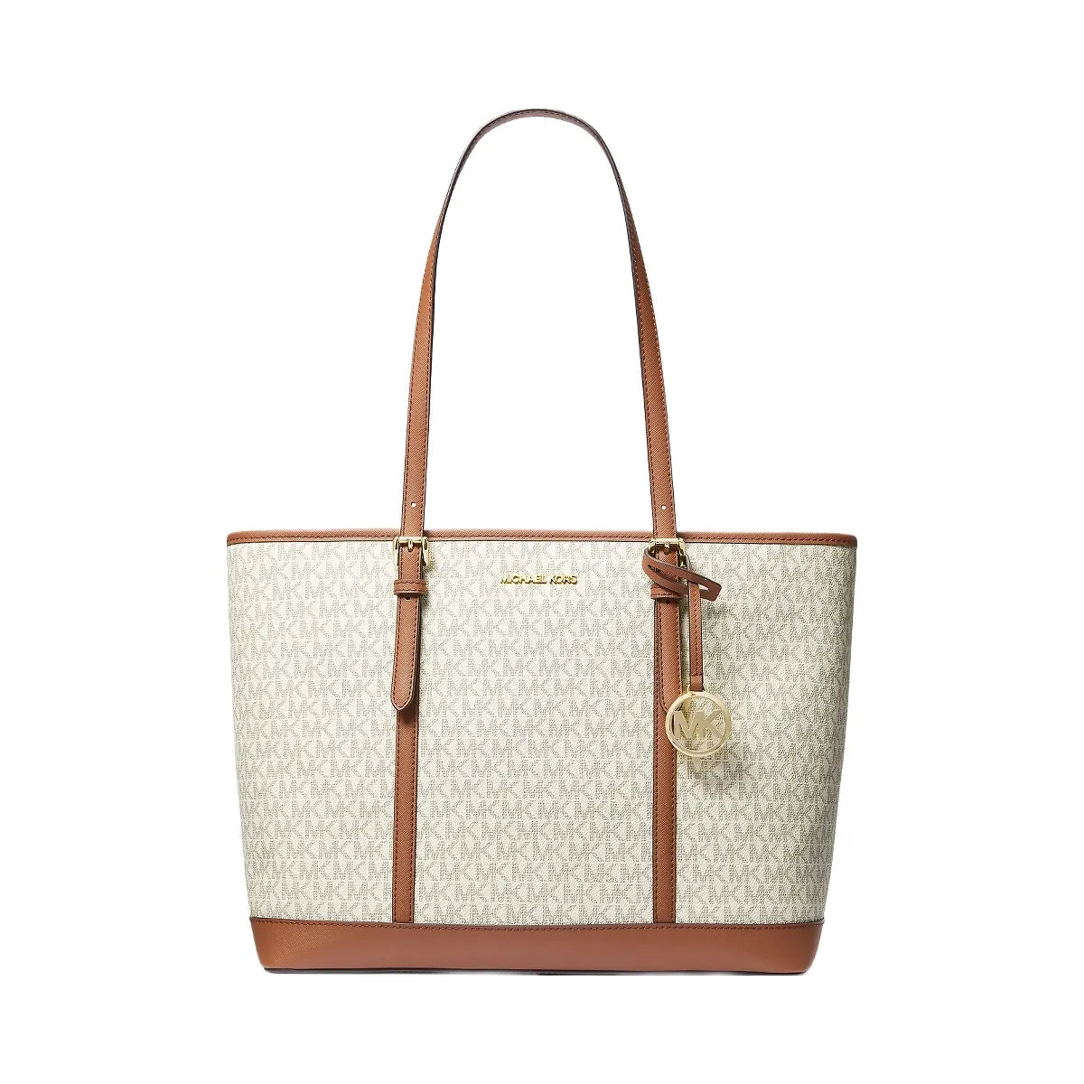 Michael Kors Jet Set Travel Large Logo Tote Bag Vanilla