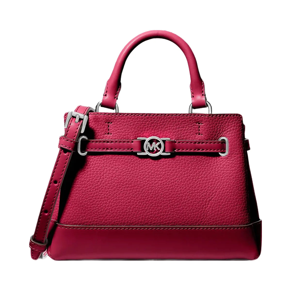 Michael Kors Reed Extra-Small Pebbled Leather Satchel Dk Raspberry