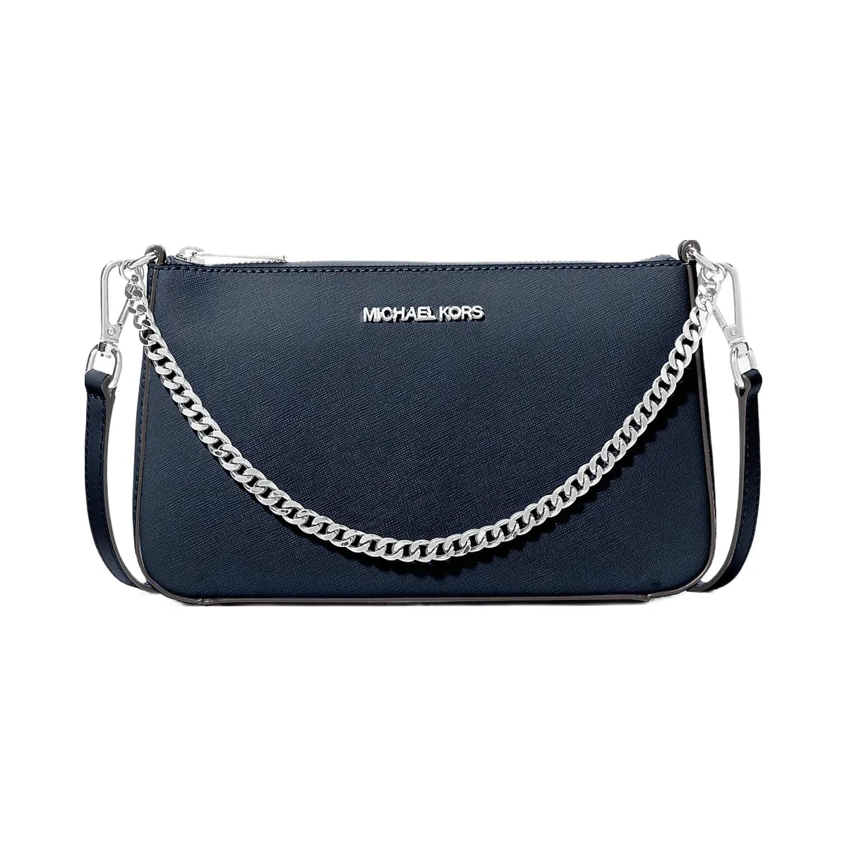 Michael Kors Jet Set Medium Saffiano Leather Crossbody Bag Navy
