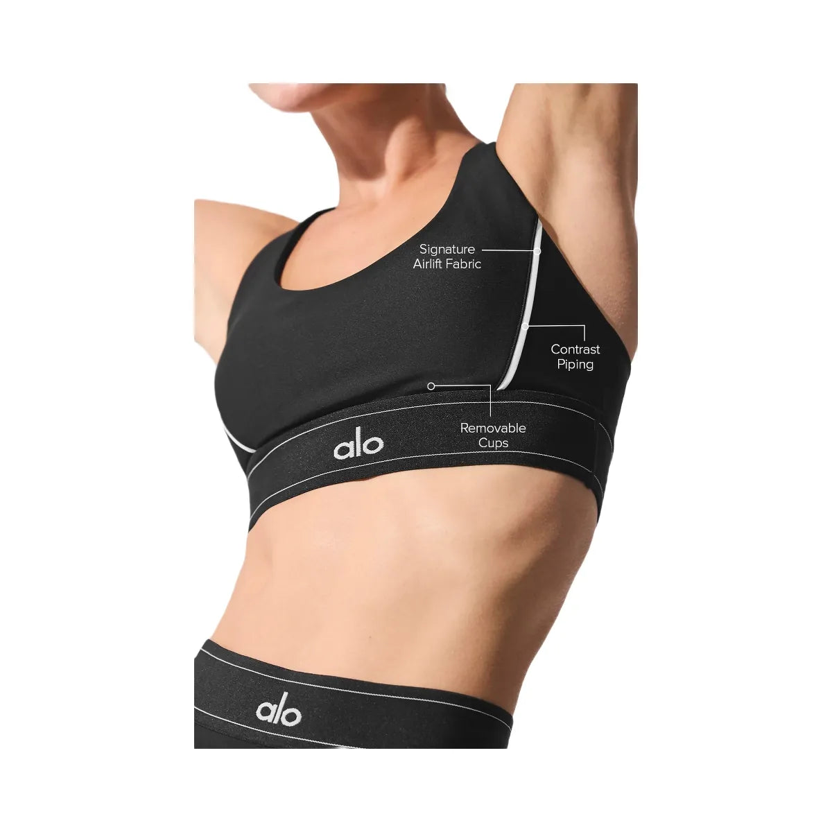 Alo Women's Airlift Suit Up Bra - Black/White