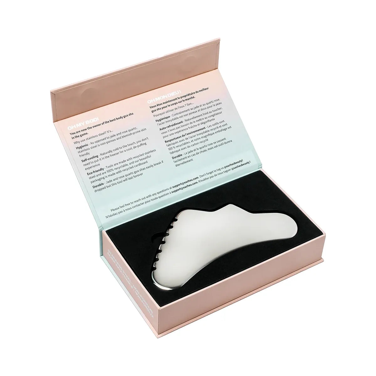 SACHEU Stainless Steel Non-Porous Body Gua Sha