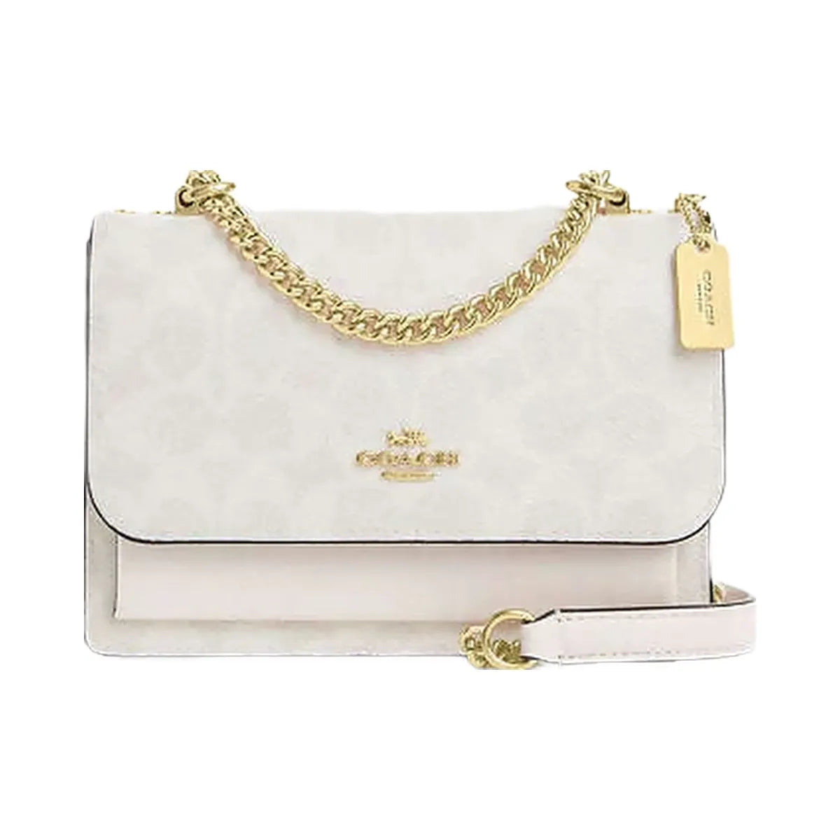 Coach Mini Klare Crossbody Bag In Signature Canvas Signature Canvas-Gold-White-Chalk
