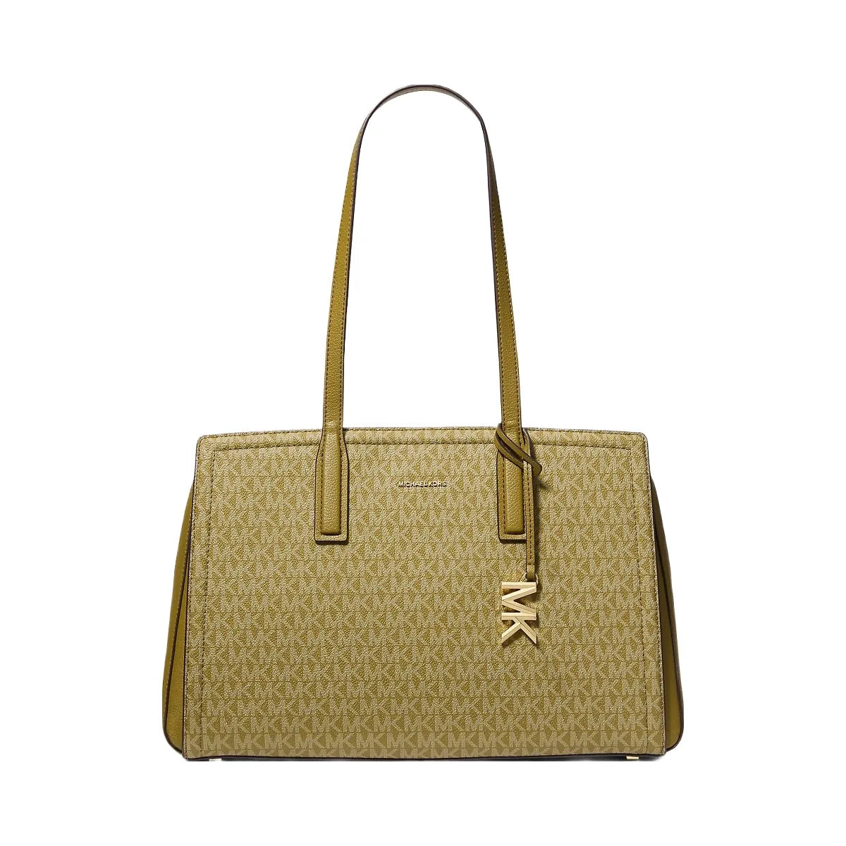 Michael Kors Laila Medium Signature Logo Tote Bag Pistachio