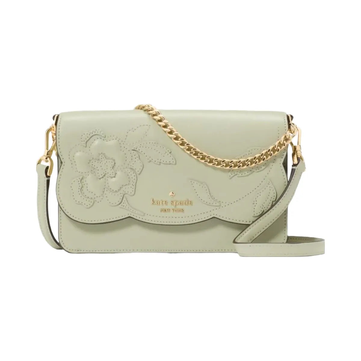 Kate Spade Madison Floral Applique Willow Mini Crossbody Sage Bundle