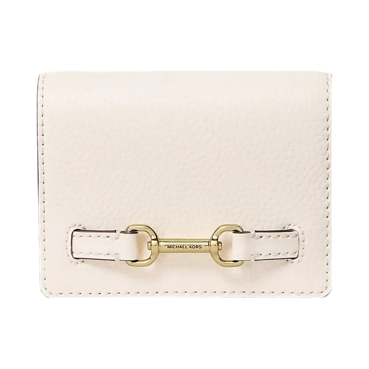 Michael Kors Carson Small Pebbled Leather Wallet Lt Cream