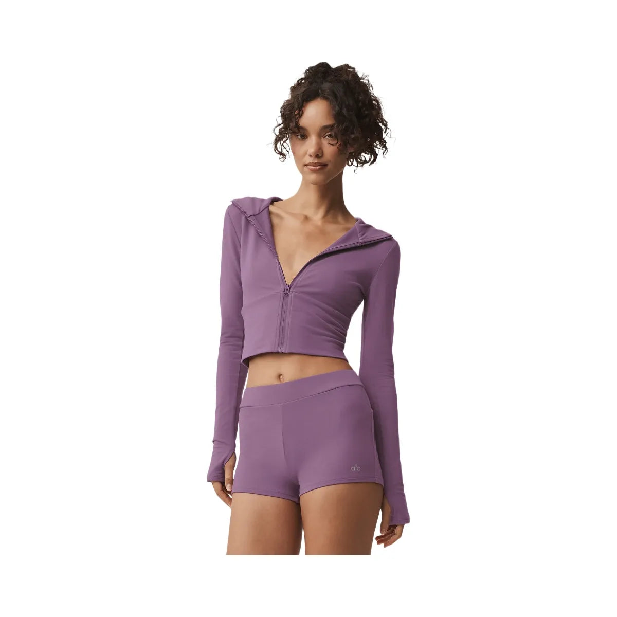 Alo Women's Sway Full Zip Hoodie - Plum Kiss