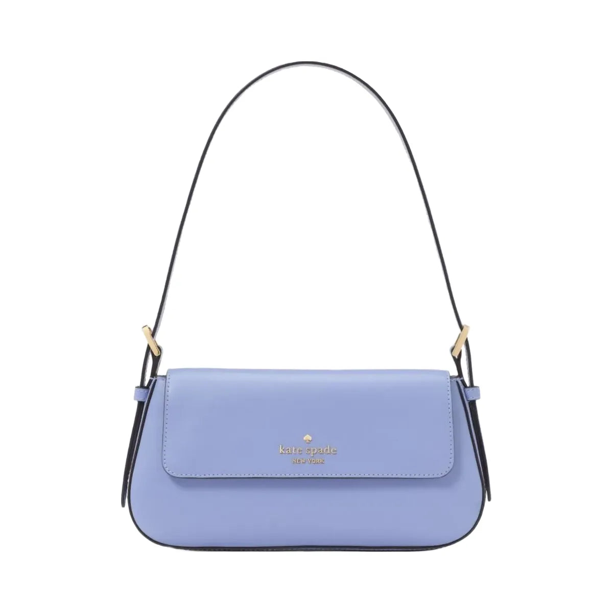 Kate Spade Madison Saffiano Leather Small Flap Shoulder Bag Frosted Blueberry