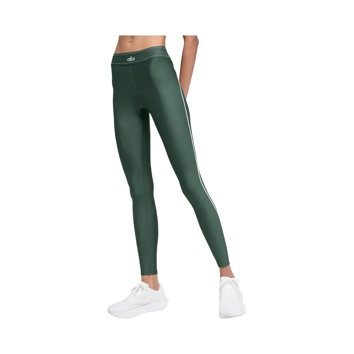 Alo Women's Airlift High-Waist Suit Up Legging - Clover Green/White
