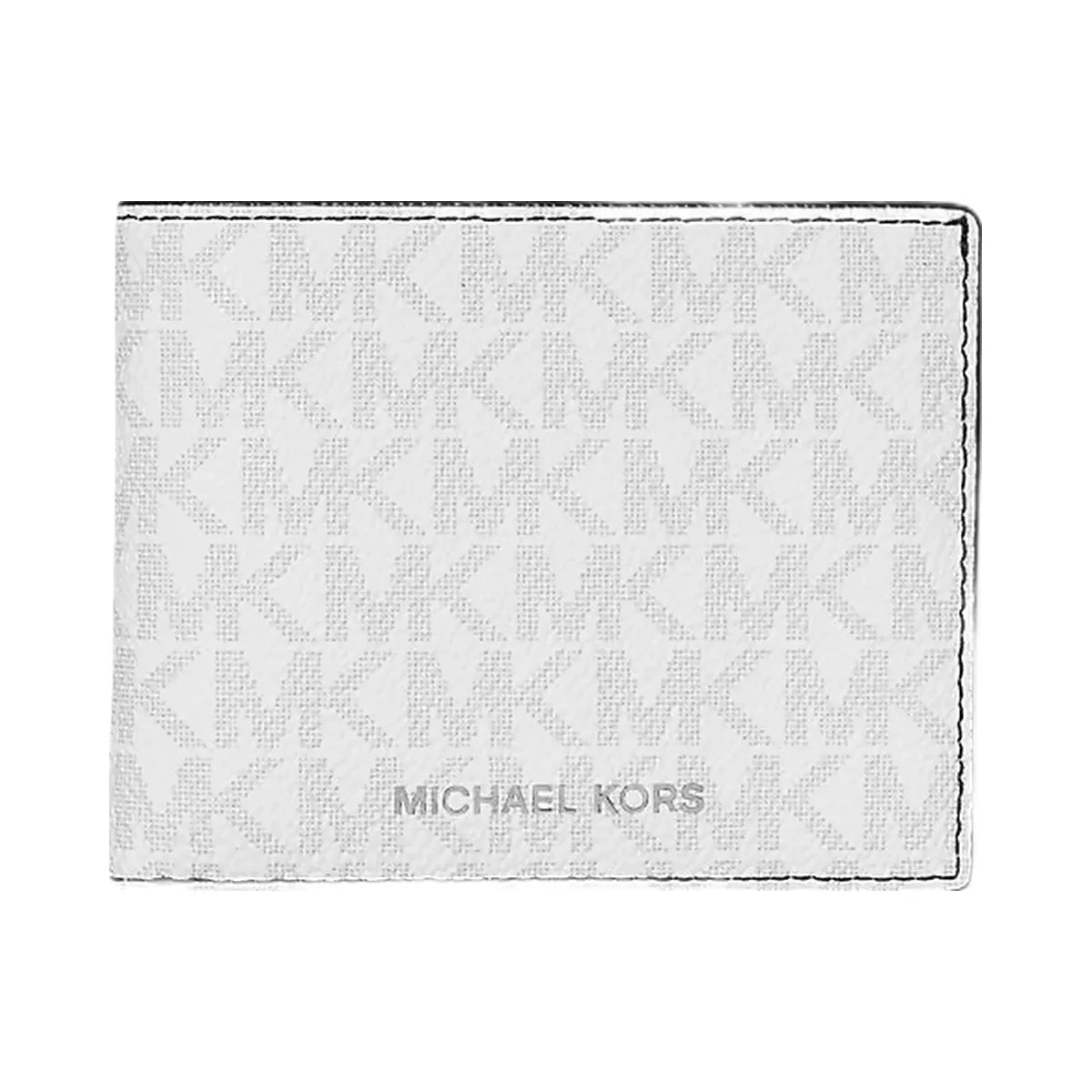 Michael Kors Logo Wallet and Key Chain Gift Set Bright Wht
