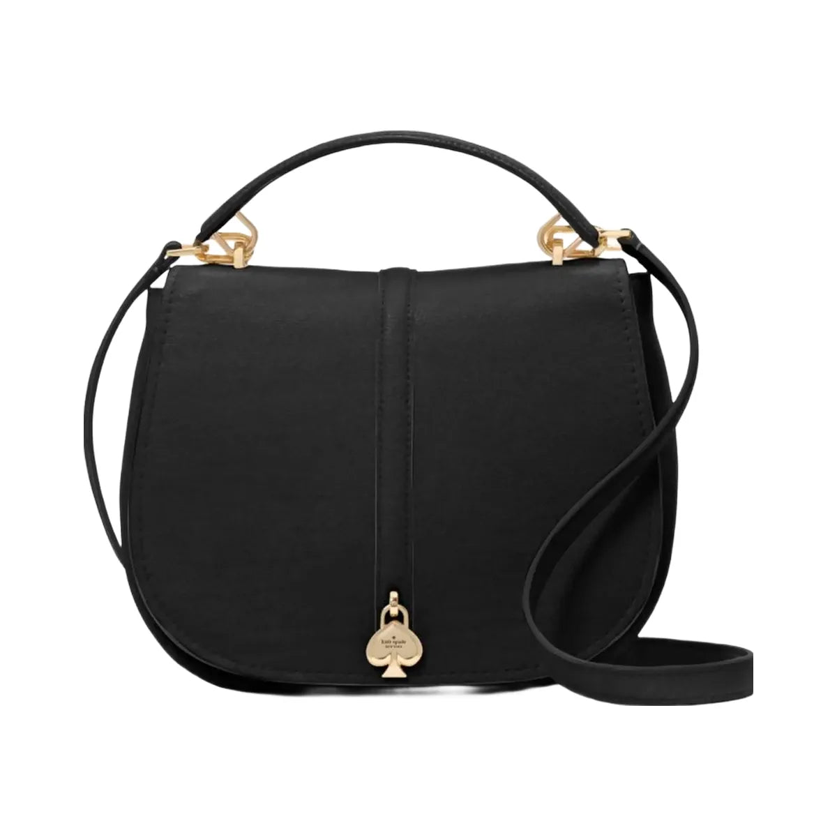 Kate Spade Kayla Pebbled Leather Saddle Bag Black