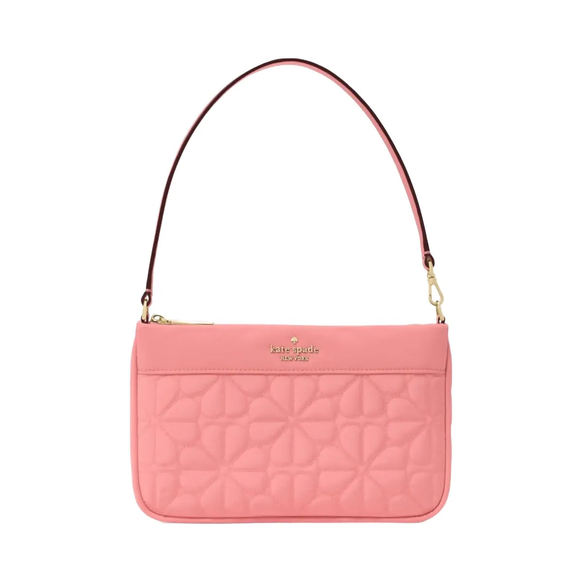 Kate Spade Flower Quilted Fabric Convertible Wristlet Terracotta Tile