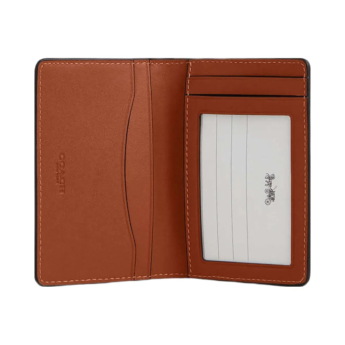 Coach Id Card Wallet Smooth Leather-Tan