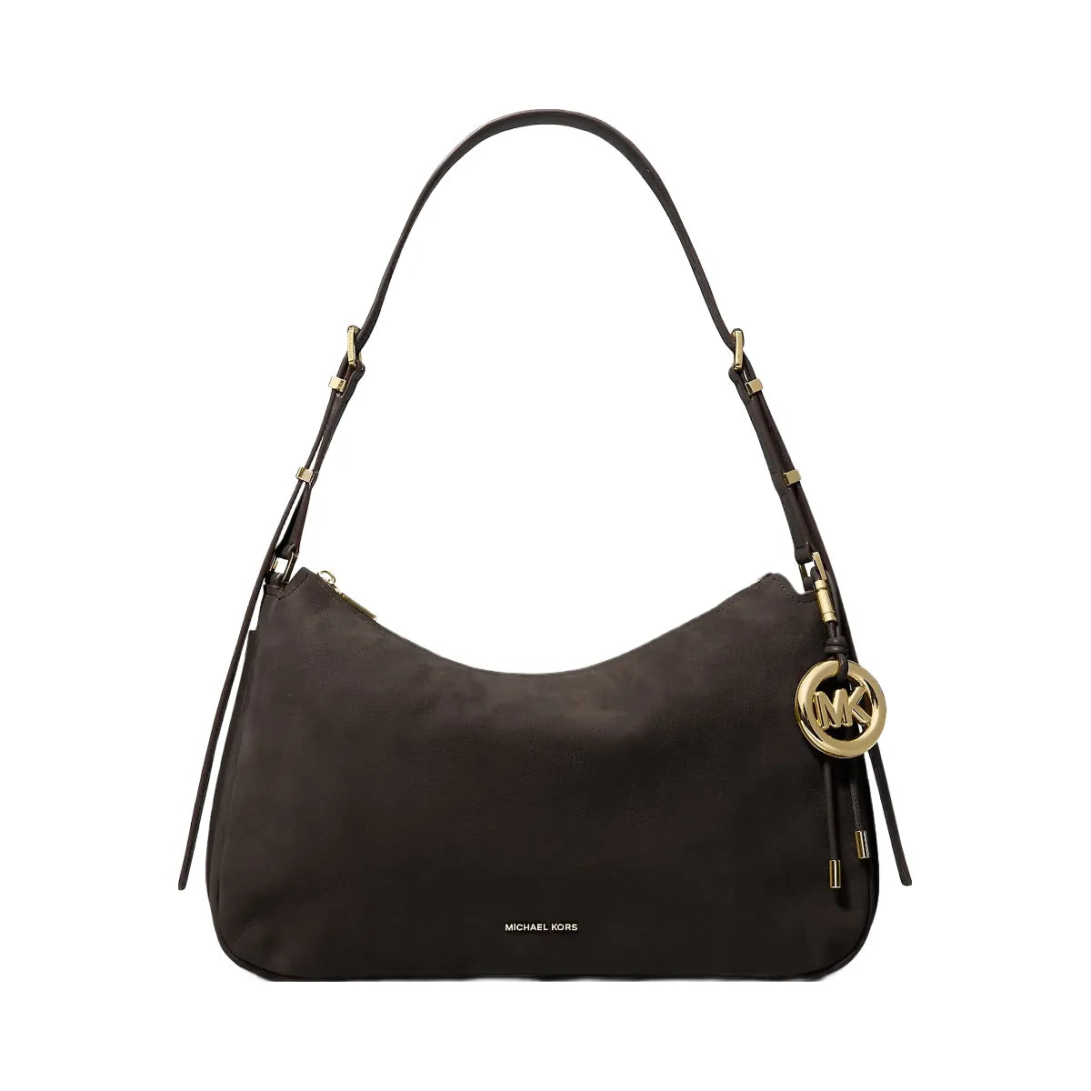 Michael Kors Nolita Medium Nubuck Convertible Shoulder Bag Chocolate