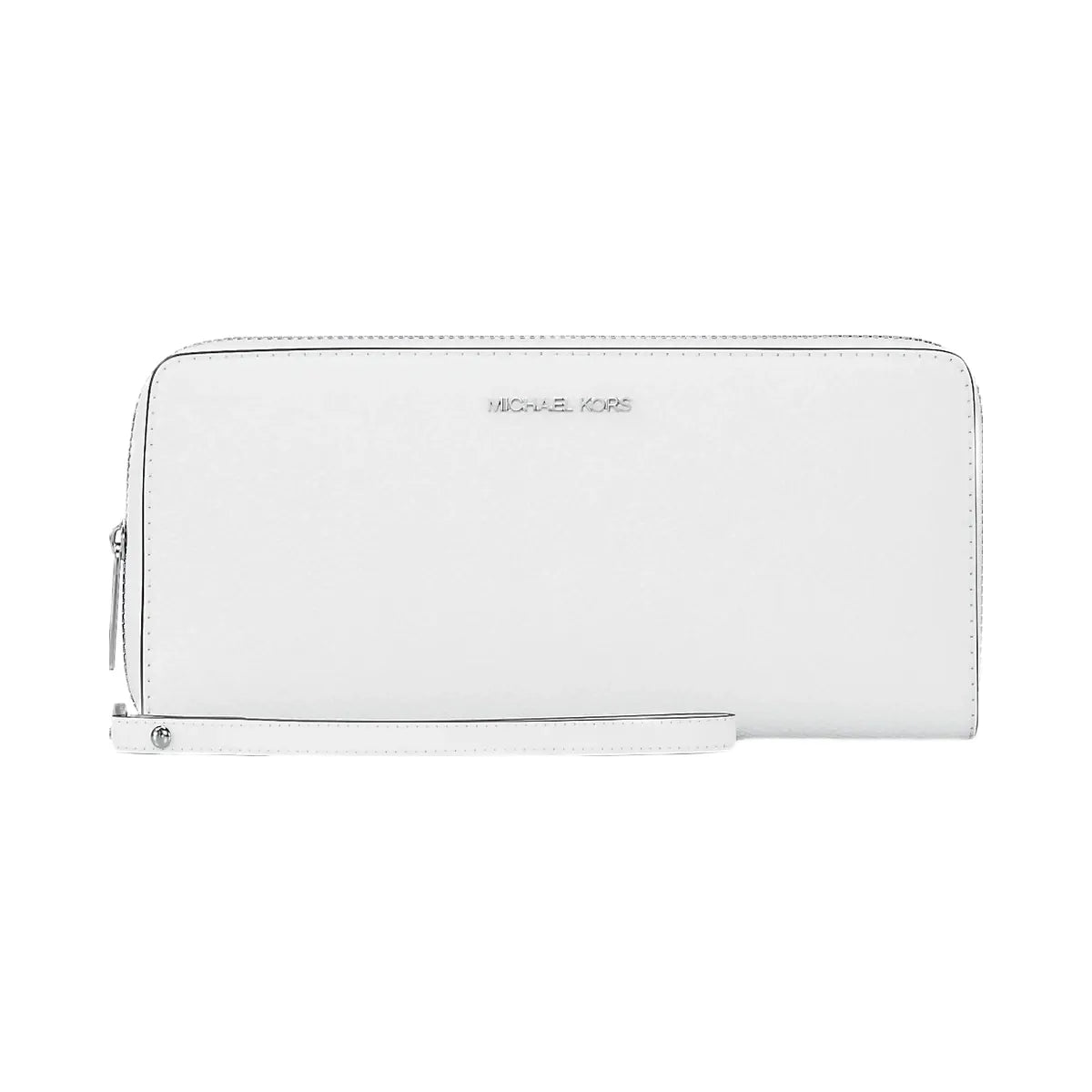 Michael Kors Large Pebbled Leather Continental Wallet Optic White