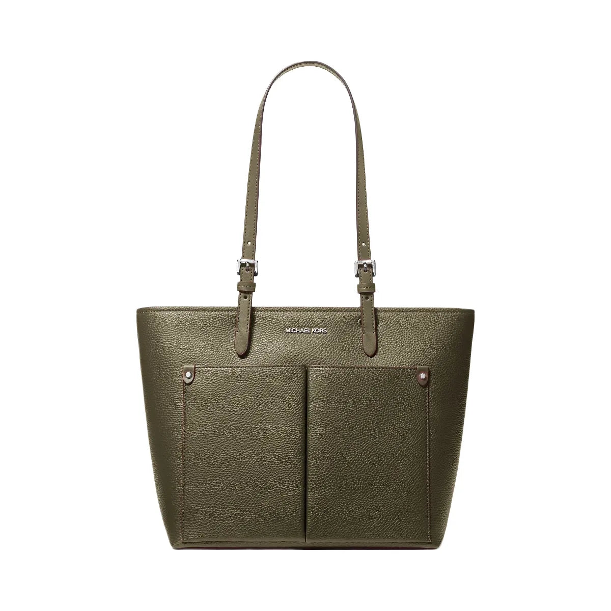 Michael Kors Jet Set Medium Pocket Tote Bag Olive