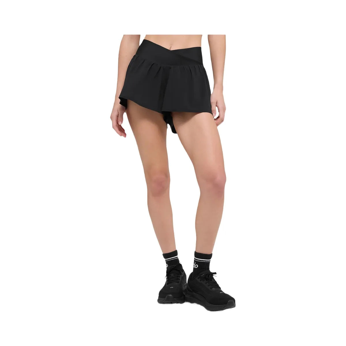 Alo Women's V-Cute Running Shorts - Black