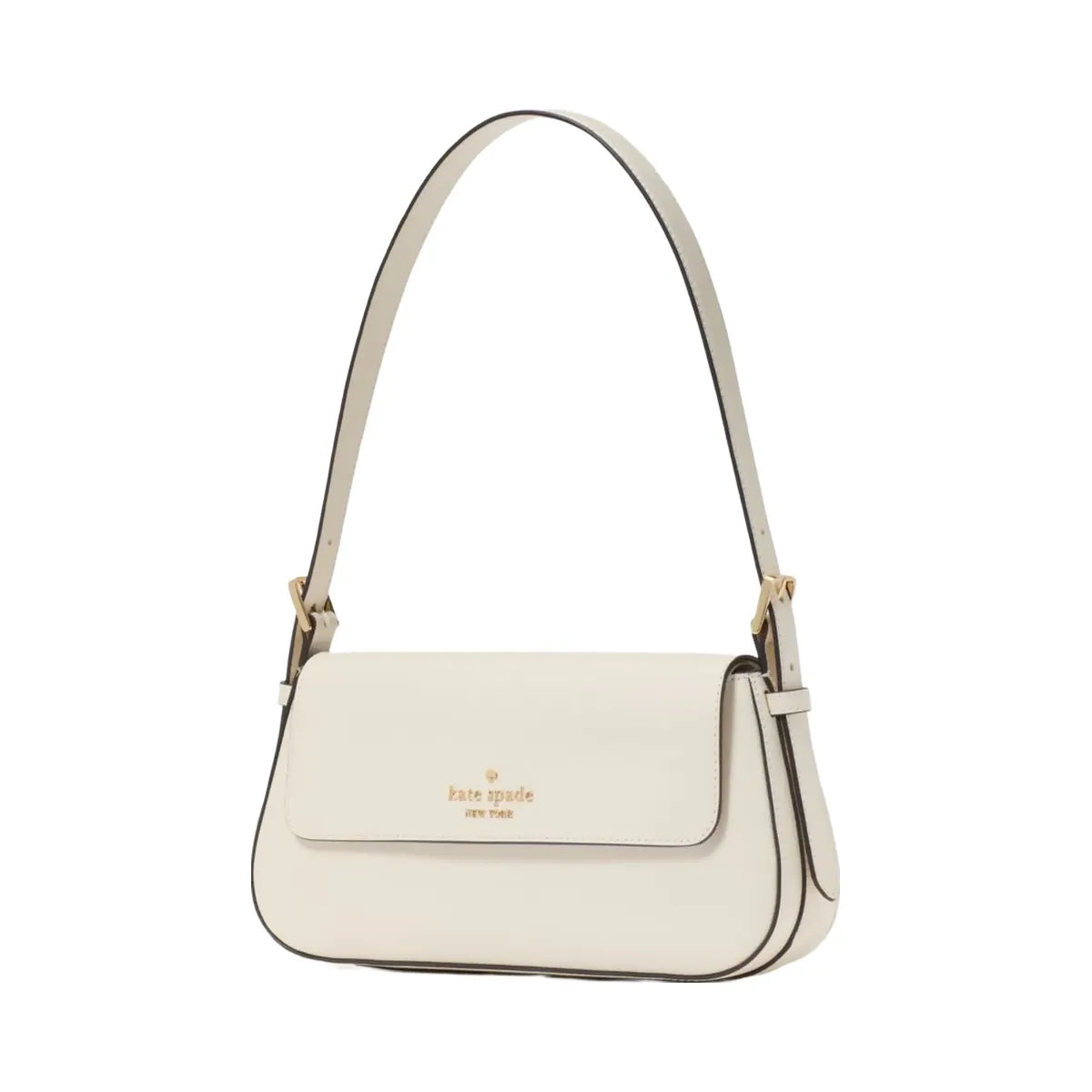 Kate Spade Madison Saffiano Leather Small Flap Shoulder Bag Meringue