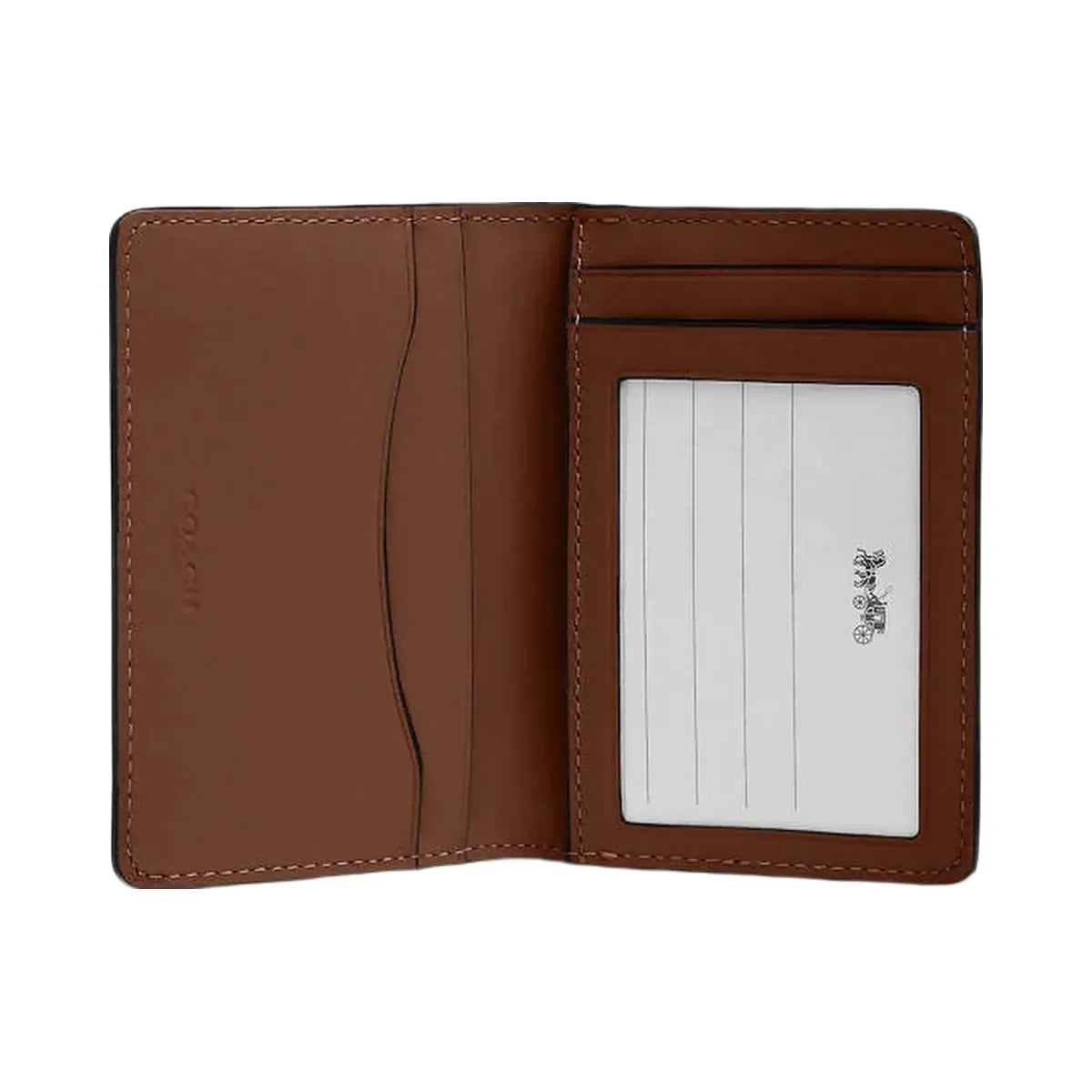 Coach Id Wallet Smooth Leather-Saddle