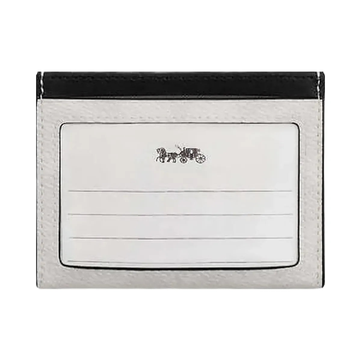 Coach Slim Id Card Case In Signature Canvas Signature Canvas-Chalk & Black
