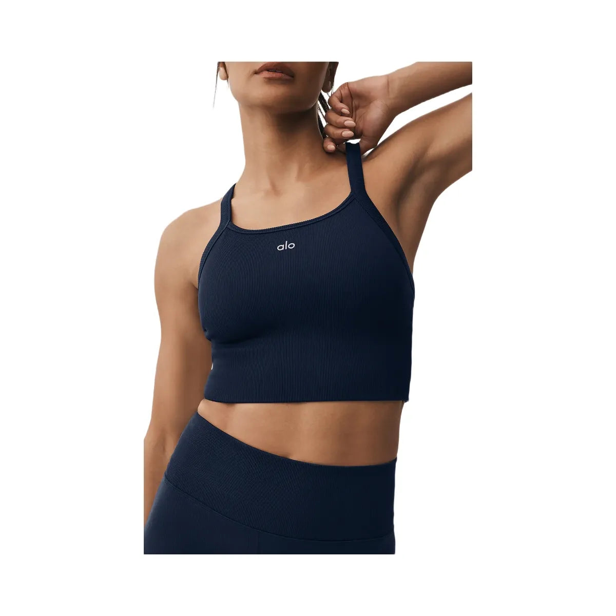 Alo Women's Seamless Ribbed Favorite Bra Tank - Navy