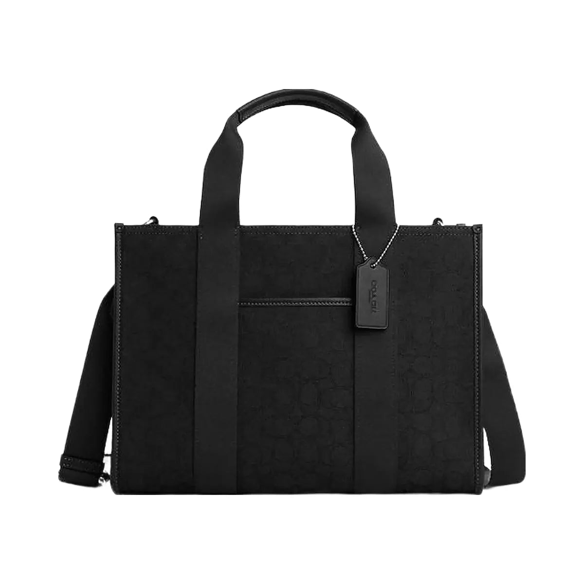 Coach Smith Tote Bag In Signature Jacquard Non Leather-Silver-Black
