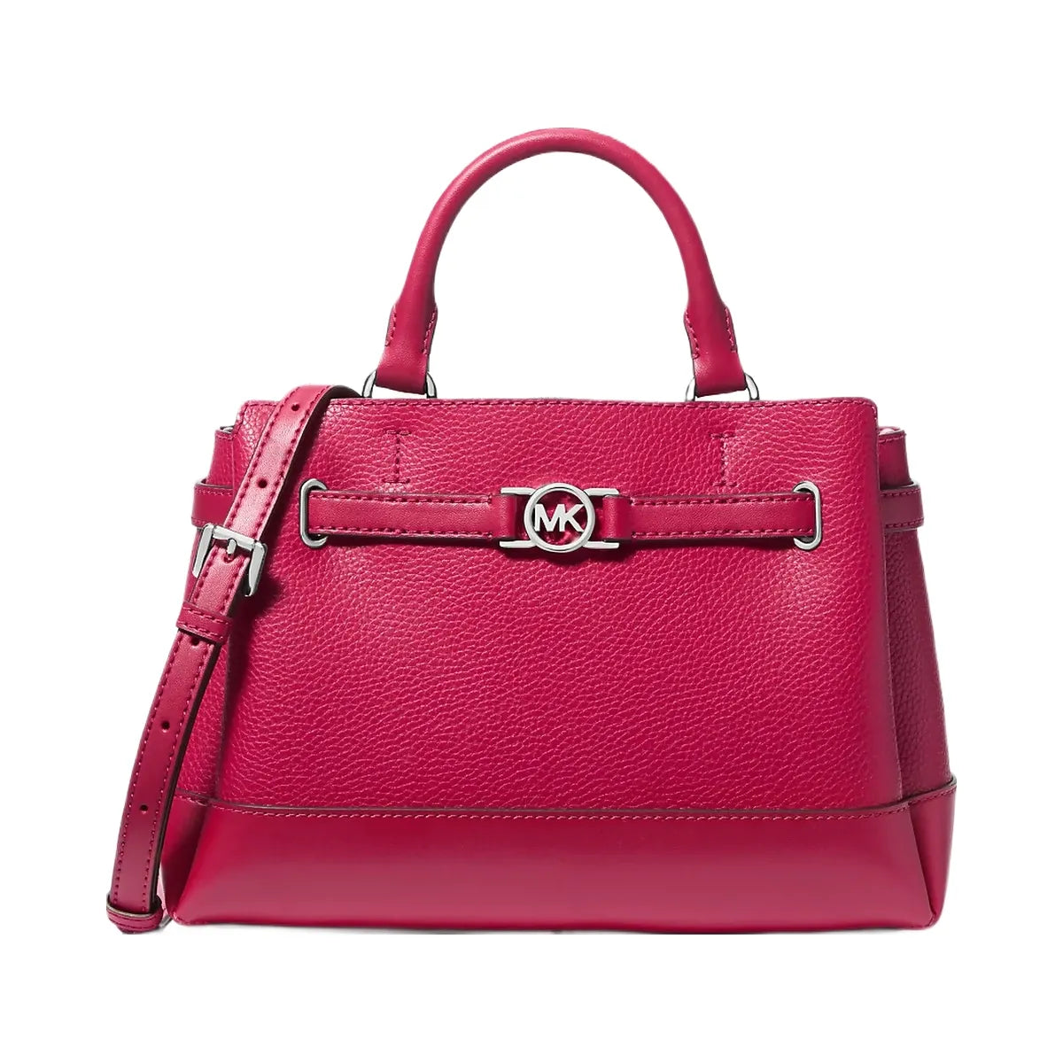 Michael Kors Reed Small Pebbled Leather Satchel Dk Raspberry