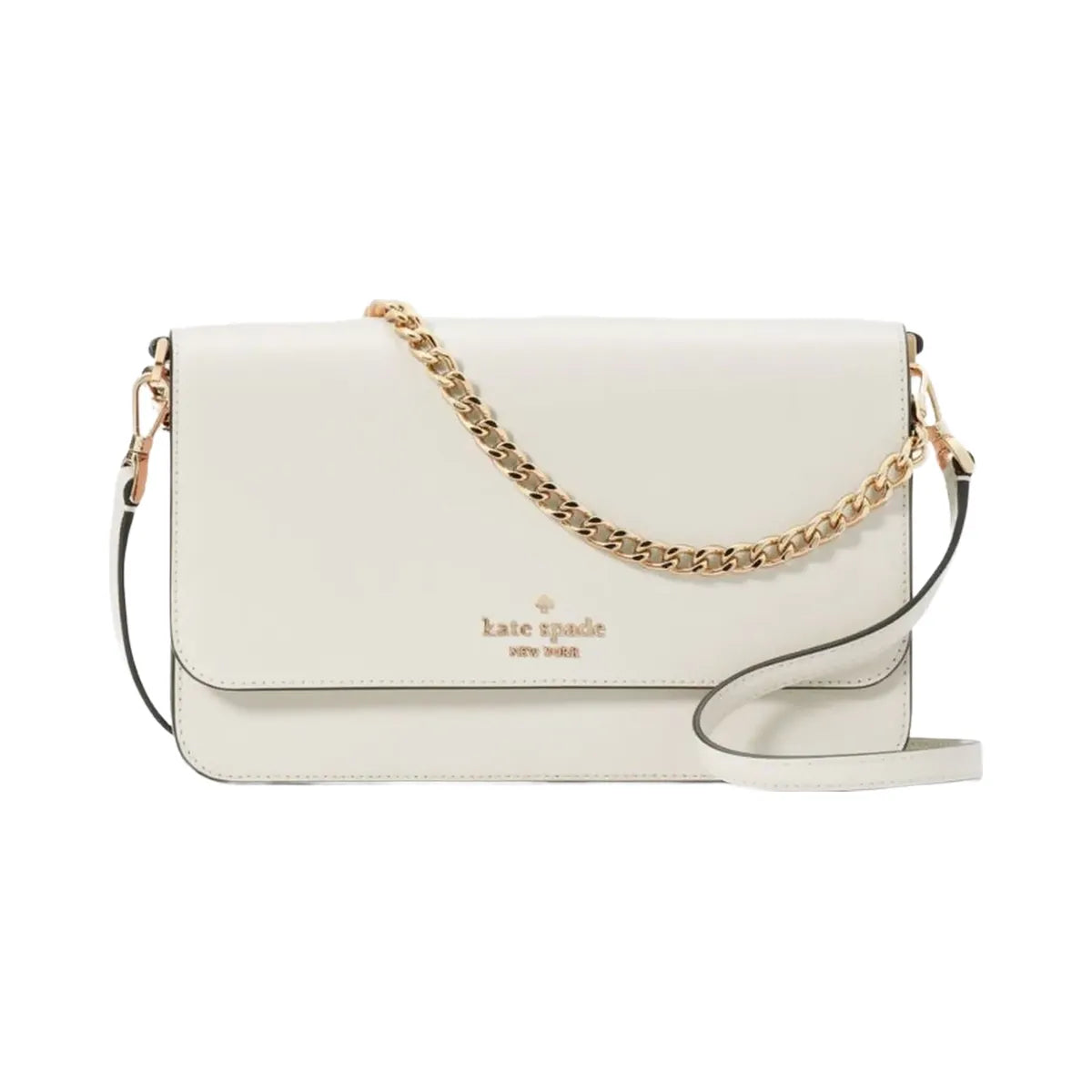 Kate Spade Madison Willow Medium Flap Convertible Crossbody Purse Meringue