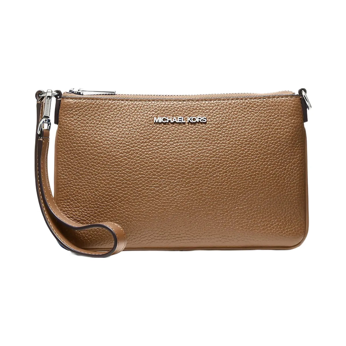 Michael Kors Jet Set Small Pebbled Leather Convertible Wristlet Driftwood